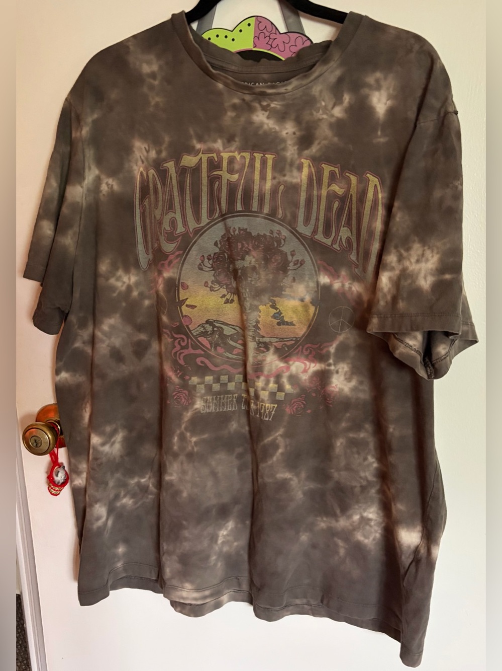 American Eagle Outfitters Brown Tie-Dye Grateful Dead Graphic Tee